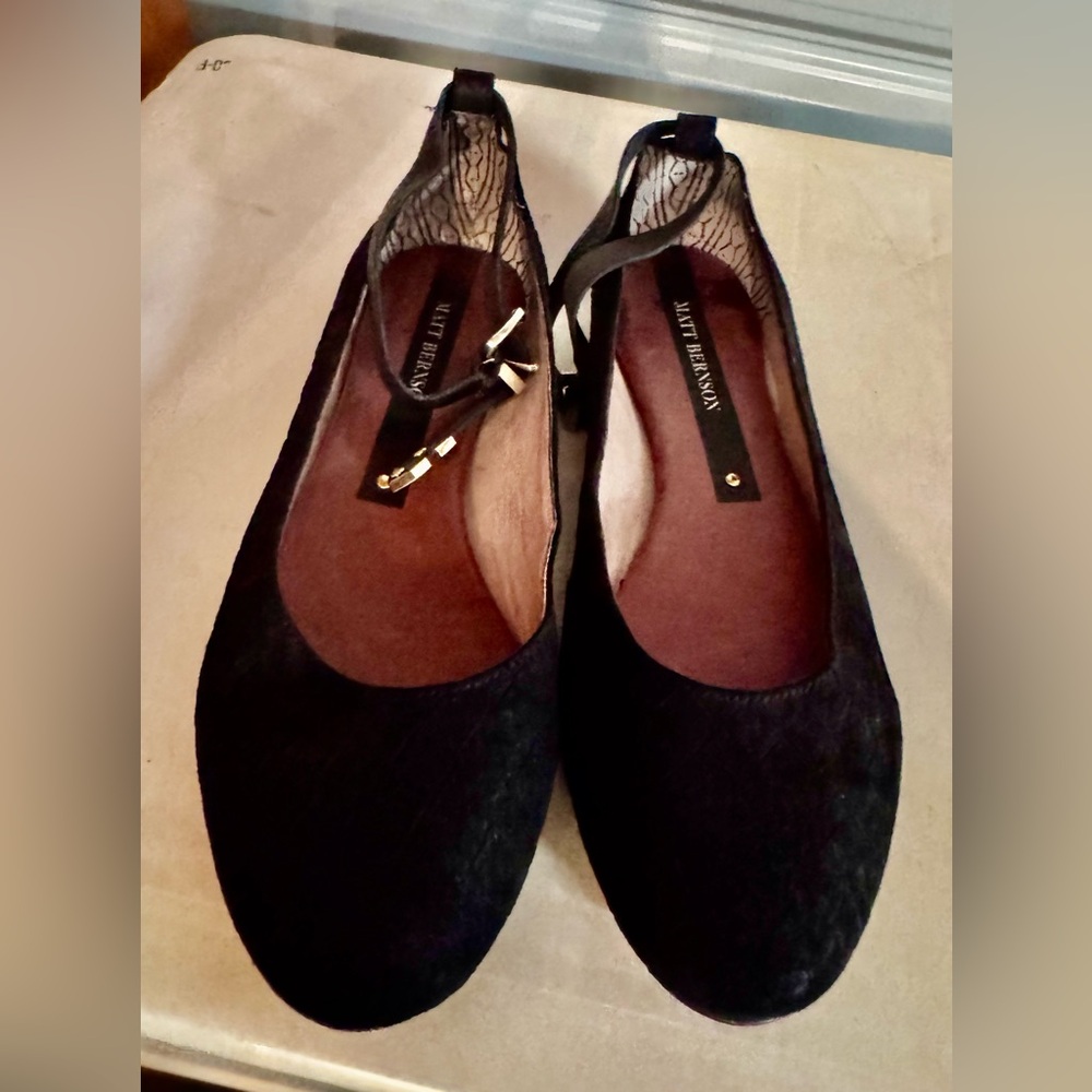MATT BERNSON SHOES BLACK FLATS  Size 7.5